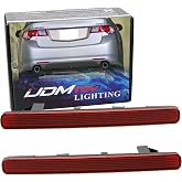 iJDMTOY Rear Bumper Reflector Lenses For Acura 2009-2014 TSX (Euro-Accord) | Direct Fit, LH &amp; RH Reflex Shells, Red Lens, Good For Repair/Replacement/Retrofit
