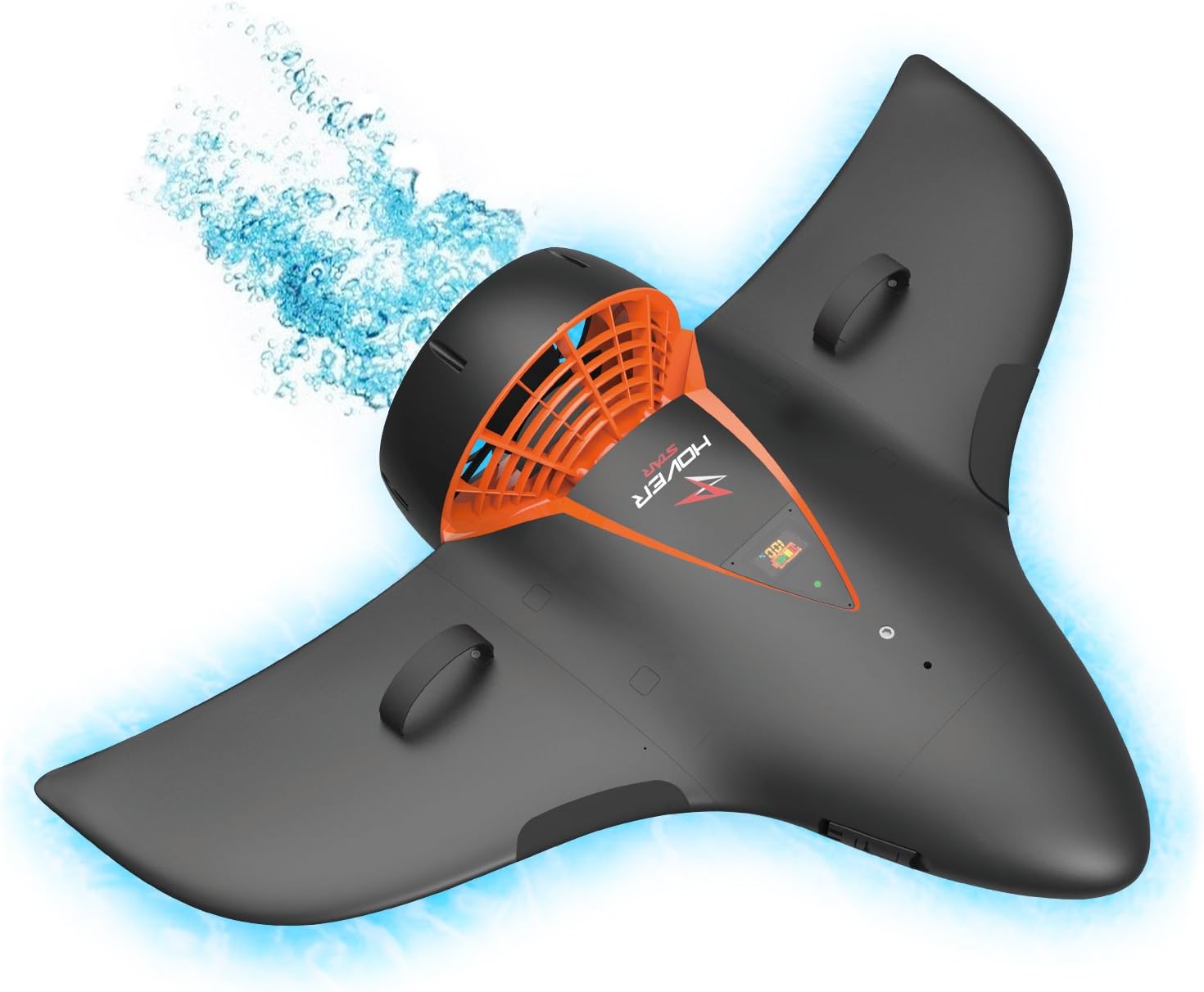 Underwater Scooter - by Hoverstar - CE and UL Approved - for Shallow Dives, Snorkeling Adventures and Chasing Fish - GoPro Compatible - Dives up to 66 ft - 3 Level Speed, Rechargeable.