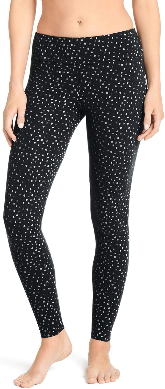 Jockey Women's Activewear Blended Size Basic Legging, Circle Print, M/L