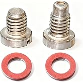 Qonsy 2-Pack Magnetic &amp; Non-Magnetic Drain Screw Set for Yamaha Outboard | Replaces 688-45341-10 &amp; 90340-08002. Magnetic tip traps debris non-magnetic standard. Essential lower unit maintenance.