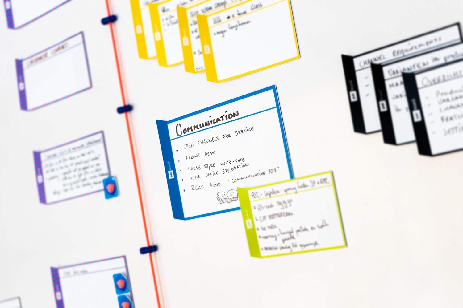 PATboard Scrum Board and Kanban Board - Magnetic Task Cards - L (Large) - Set of 8 - Magenta, 5,7 x 3,9inches - Image 5