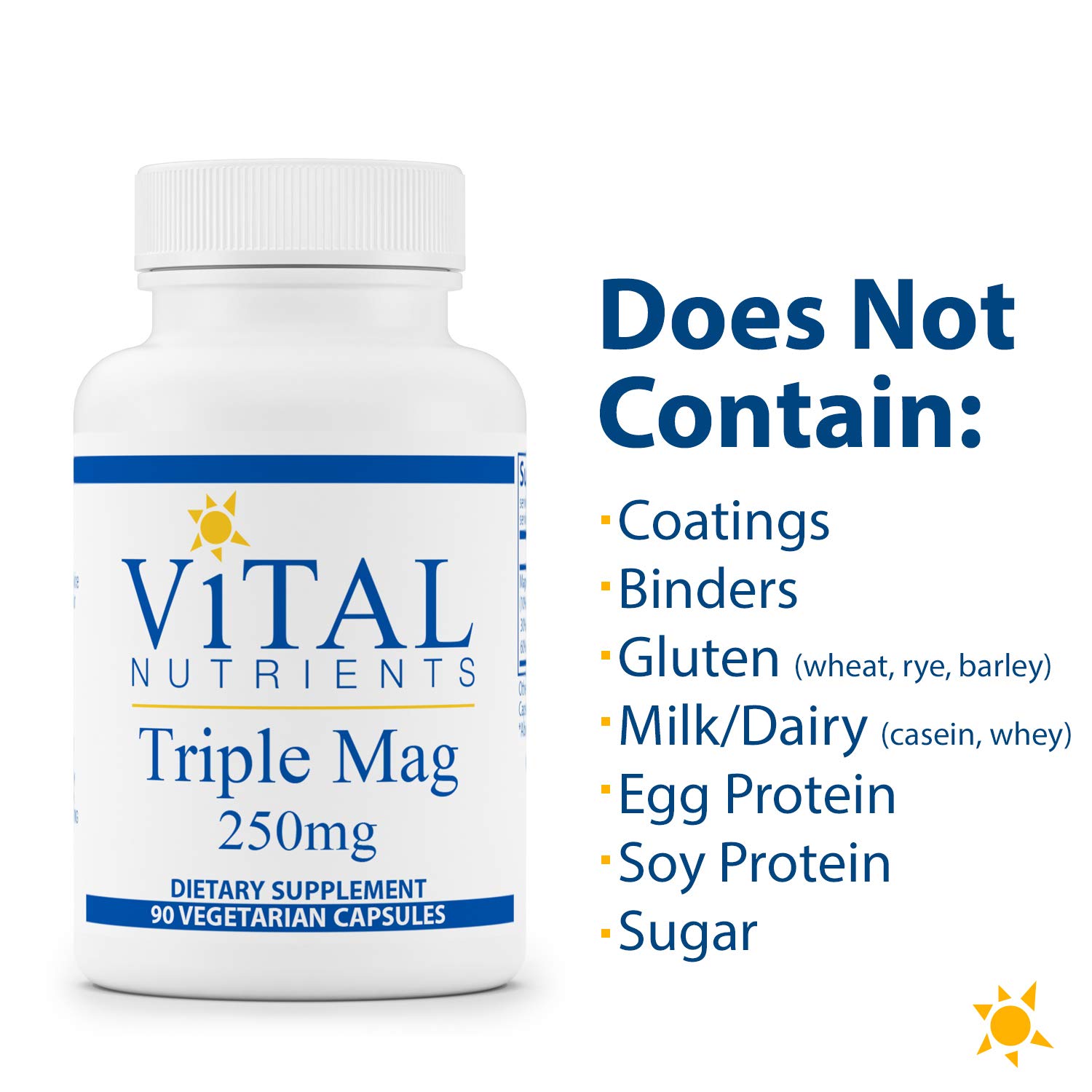 Vital Nutrients Triple Mag 250 mg Magnesium for Enhanced Absorption