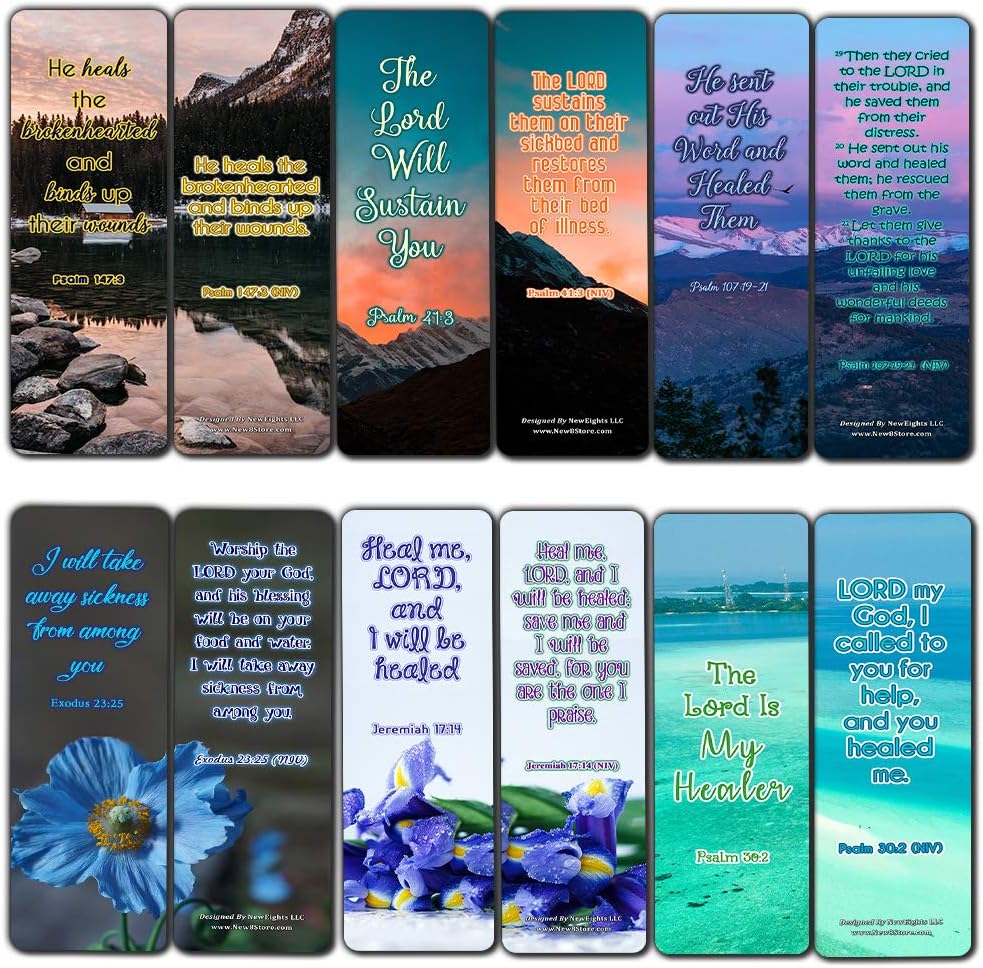 Amazon Com Scriptures Bookmarks Bible Verses About Healing