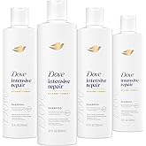 Dove Shampoo 4 count Intensive Repair for Damaged Hair with Bio-Protein Care Technology and Amino Serum 12 Fl Oz