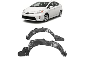 ALMULOO Front Fender Liner Compatible with 2010-2015 Toyota Prius Replacement for TO1248158 TO1249158 5387647070 5387547030 w/o Insulation Foam Wheel Liner Splash Shields Guard Inner Panel