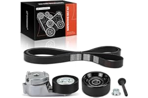 A-Premium Engine Serpentine Belt Drive Kit Compatible with Jeep Cars - WJ Series Grand Cherokee 1999-2004, TJ Series Wrangler