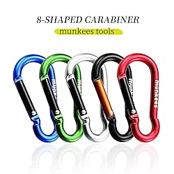 munkees 2-Pack 8-Shaped Carabiner Clips