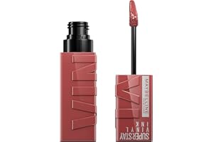 Maybelline Super Stay Vinyl Ink Longwear No-Budge Liquid Lipcolor, Highly Pigmented Color and Instant Shine, Peppy, Red Purpl