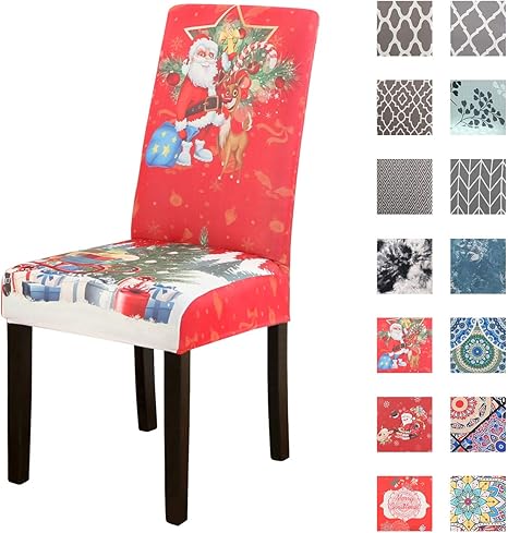 Removable Washable Slipcovers For Home Banquet Garden Outdoor Chair Decoration Christmas Dining Chair Covers Pack Of 2 Stretch Chairs Protective Cover With Waterproof Polyester Home Accessories Home Kitchen Cate Org