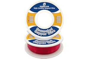 ESSMETUIN Enameled Copper Wire for Transformers Inductors, Motor, 24 AWG Magnet Wire - 50G -2PACK Temperature Rating 155℃