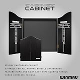 WINMAU Skull Deluxe Dartboard Cabinet Veneer-Effect Wood Easy Install view 4