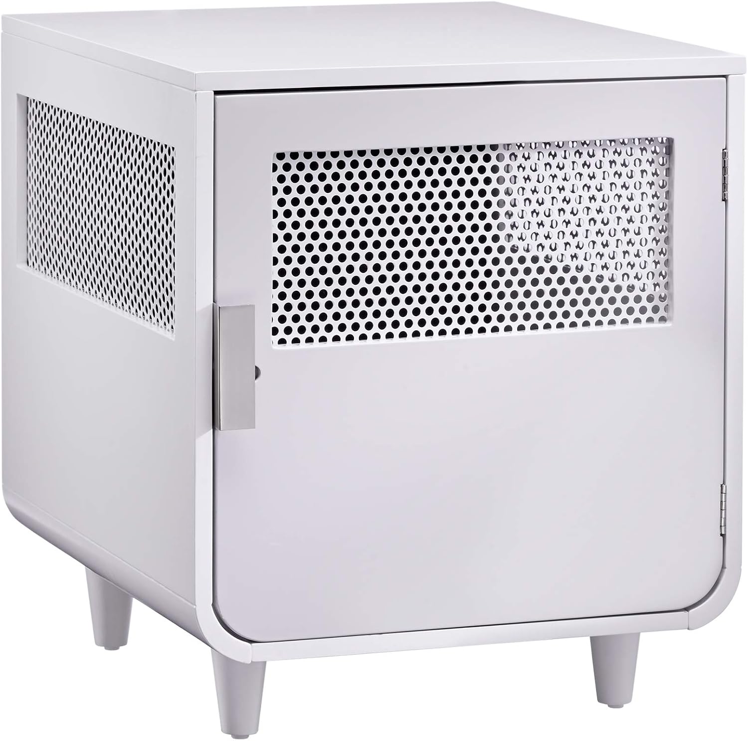 Staart Radius Wooden Dog Crate Alpine White Small BigaMart