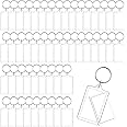 Cositina 50 Pack Acrylic Photo Frame Keychain Clear Photo Insert Blank Keychain Rectangle Picture Frame Keyring Holder for Men Women DIY Projects