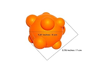 PlayfulSpirit Bumpy Bouncy Solid Rubber Ball – Great Chew Toy for Teething Puppies and Awesome Plaything for Smaller Size Dogs to Play Catch