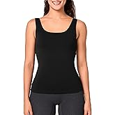 BAMBOO COOL Shelf-Bra Lingerie Camisole for Women Basic Tank with Adjustable Strap Soft Undershirt