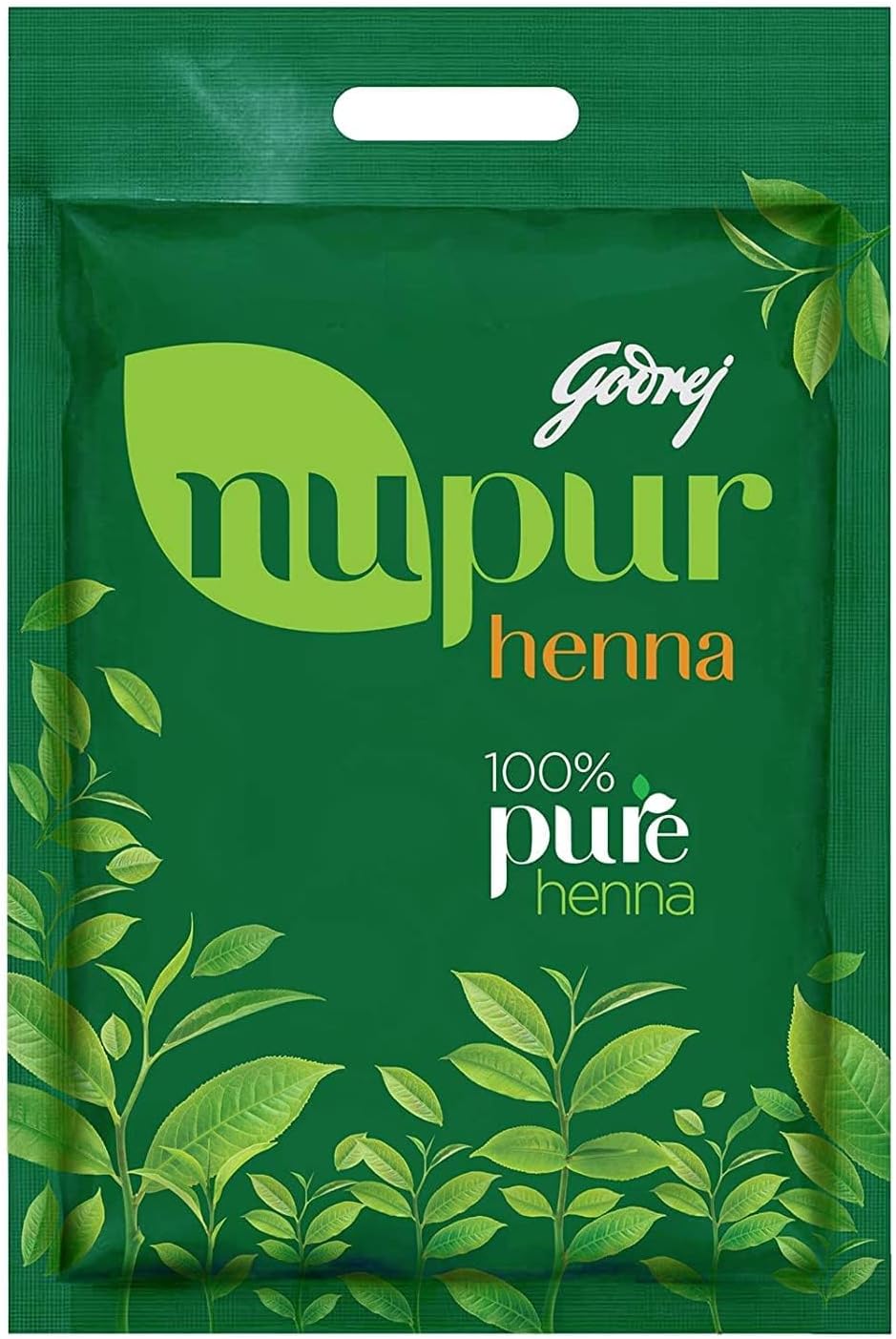 Godrej Nupur Natural Mehndi 400gm Hair Dye with 9 Herbs Amla Brahmi Bhringraj