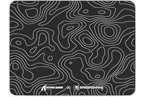 ATTACK SHARK CM05SE Glass Gaming Mouse Pad, 16.14x12.20x0.2in Mouse Mat, Non Slip 9H Hard Mousepads, Nano-Textured Glass Surf