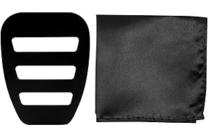 SMLBJUTE Pocket Squares for Men Black Pocket Squares Holder for Tuxedos, Suits, Vests and Dinner Jackets
