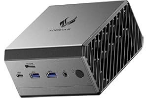 AOOSTAR GT68 Mini PC AMD Ryzen 7 PRO 6850H (up to 4.7GHz), 32GB RAM (6400MHz)/1TB SSD(PICE4.0X4) Mini Gaming PC, Triple Screen, WiFi 6, 2.5G*2, USB4+Oculink,3 SSD Slots