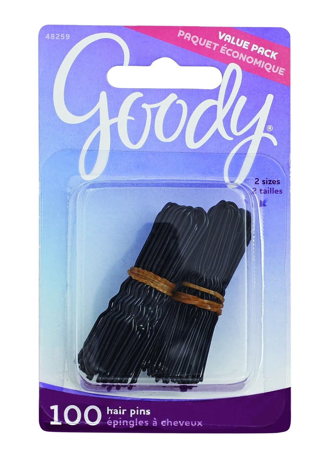 Goody Styling Essentials Styling Black Hair Pins, 100 Count : Beauty