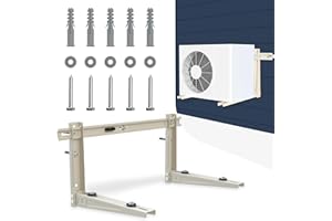 WEETALL Mini Split Wall Mounting Bracket Outdoor, for 7000-12000 BTU Universal Ductless Air Conditioners, Heat Pumps, Heavy-Duty Mini Split AC Mount, Foldable Mini Split Bracket Max 400 Lb Capacity