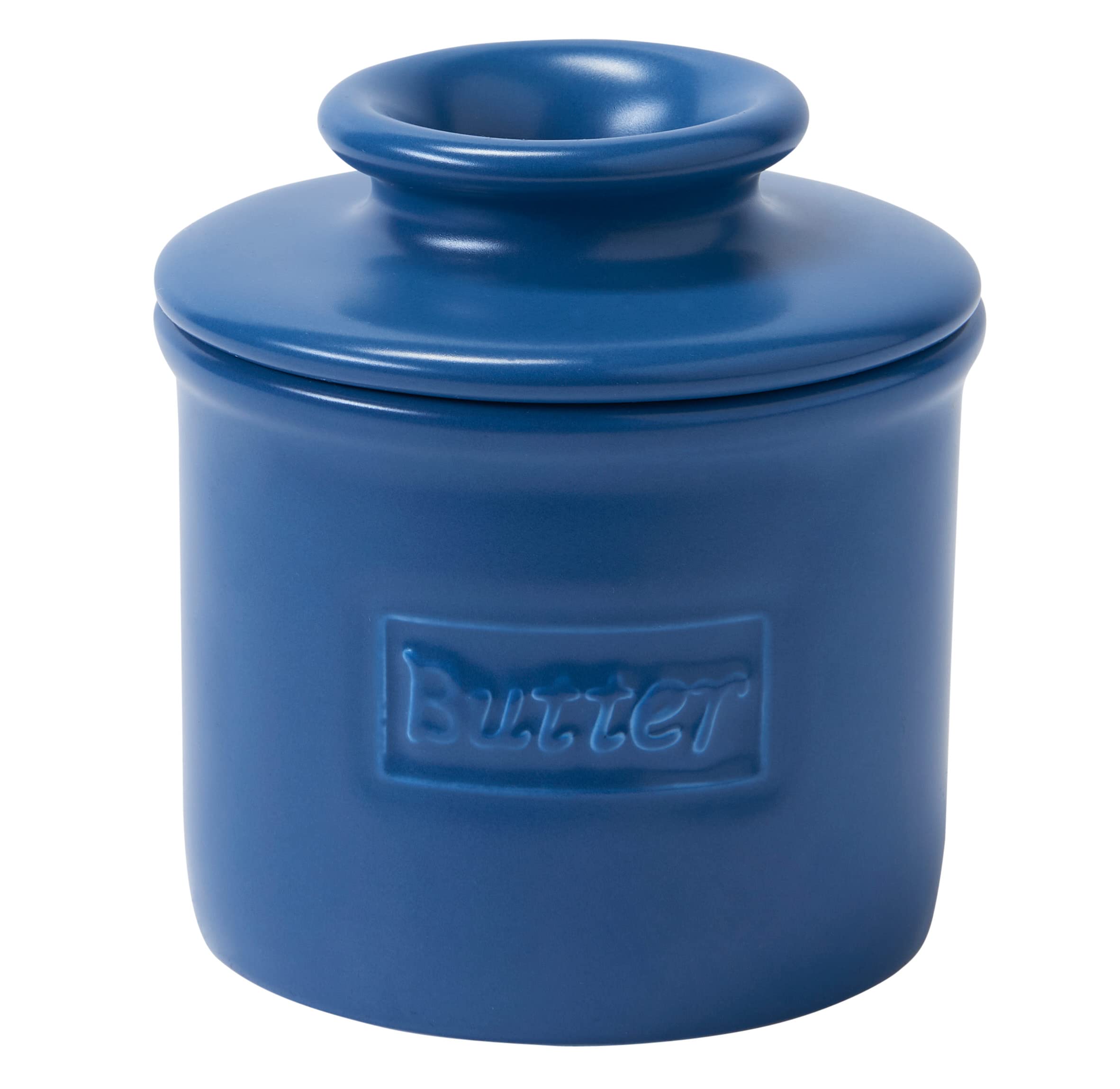 Butter Bell - The Original Butter Bell Crock by L. Tremain, French Ceramic Butter Dish, Café Matte Collection, Navy Matte