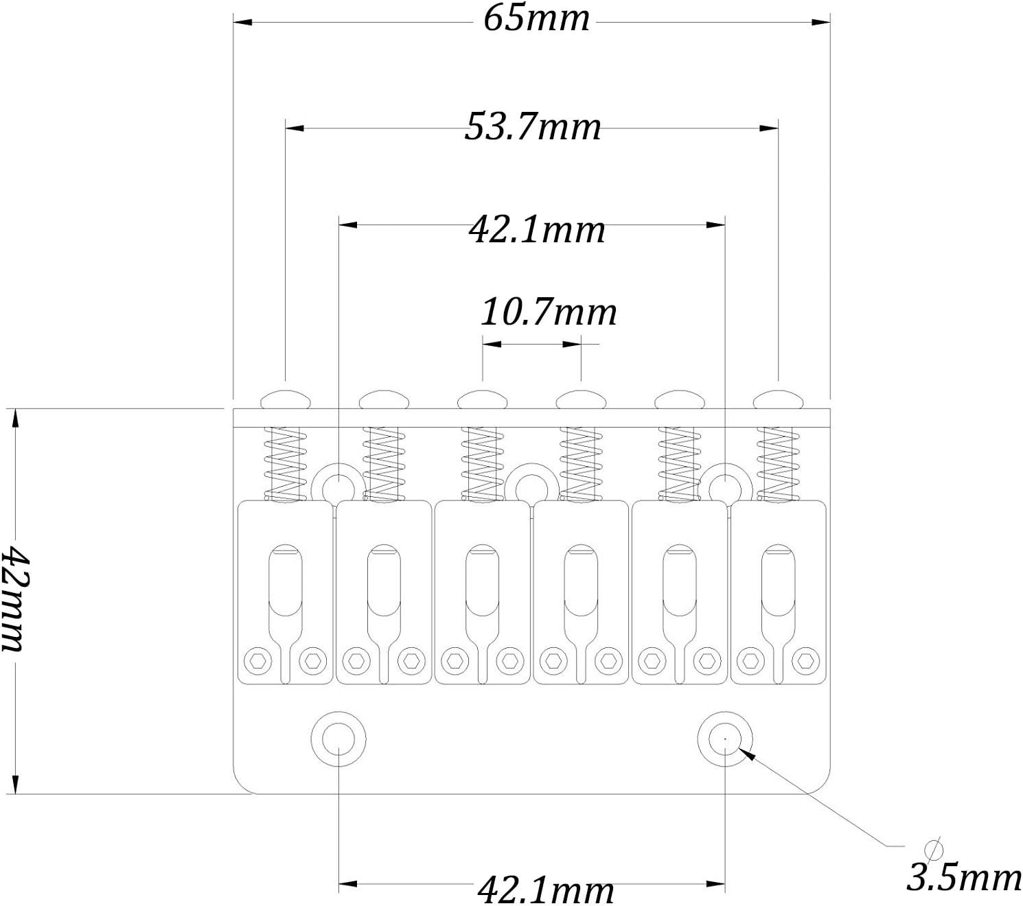 Hot Limited Edition 65mm Metal Electric Guitar Bridge Tailpiece Top Load 6 String Fixed Hardtail Saddle With 5pcs Screws Chrome Musical Instruments Limit Buy Testing Uz