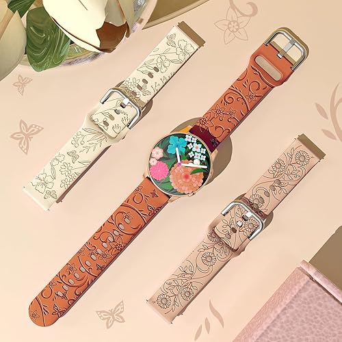 SuperNaNa Floral Design Pack Samsung Galaxy Watch Bands for