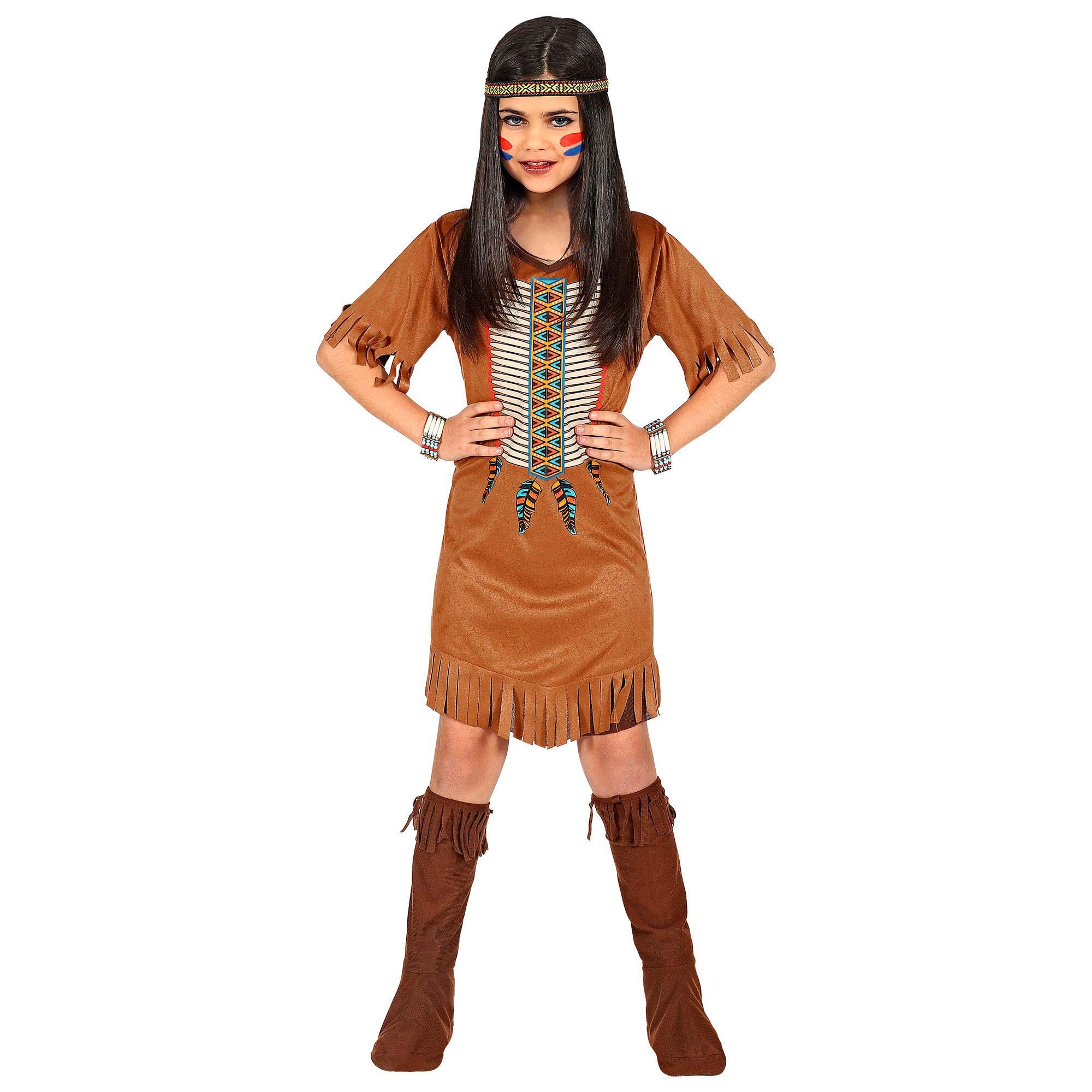 Widmann 07860 Children's Costume Indian Girl Brown 104 cm