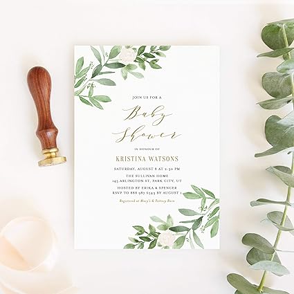 Amazon Com Dozili Baby Shower Invitation Diy Editable Watercolor Amazon Com Dozili Baby Shower Invitation Diy Editable Watercolor