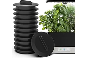 AMBGROW Plant Spacer Kit Compatible with Aerogarden All Models, Platform Spacer Cover Lid Accessories for Indoor Hydroponic Growing System, Plant Grow Deck Openings, Round (White, 12Pack) (12Pack Black)