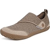 Sisttke Womens Mens Barefoot Slippers Wide Diabetic Shoes with Arch Support Orthopedic Adjustable Walking Slipper Arthritis Edema Swollen House Shoes Indoor Outdoor