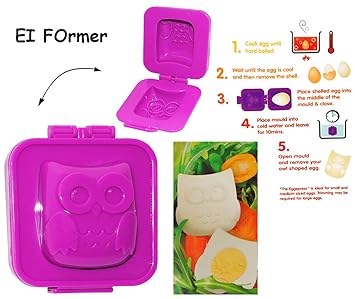 alles-meine.de GmbH Eierformer / Butterformer - lustige 3-D Eule - auch zum Dekorieren geeignet - Eier / Eierform - Figuren - Former - Butterform - Deko / Kuchen Backen Kinde..