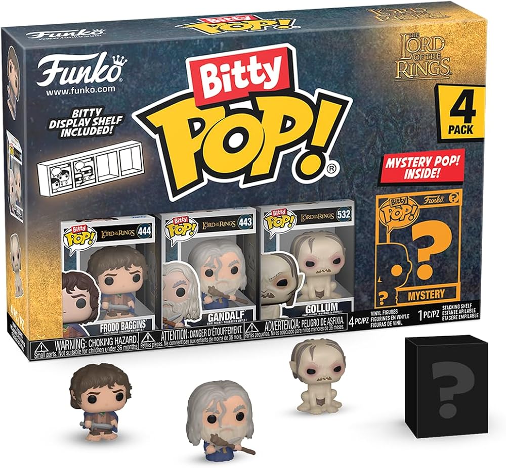 Funko Bitty POP 4 Pack Lord of the Rings Frodo Gandalf Gollum