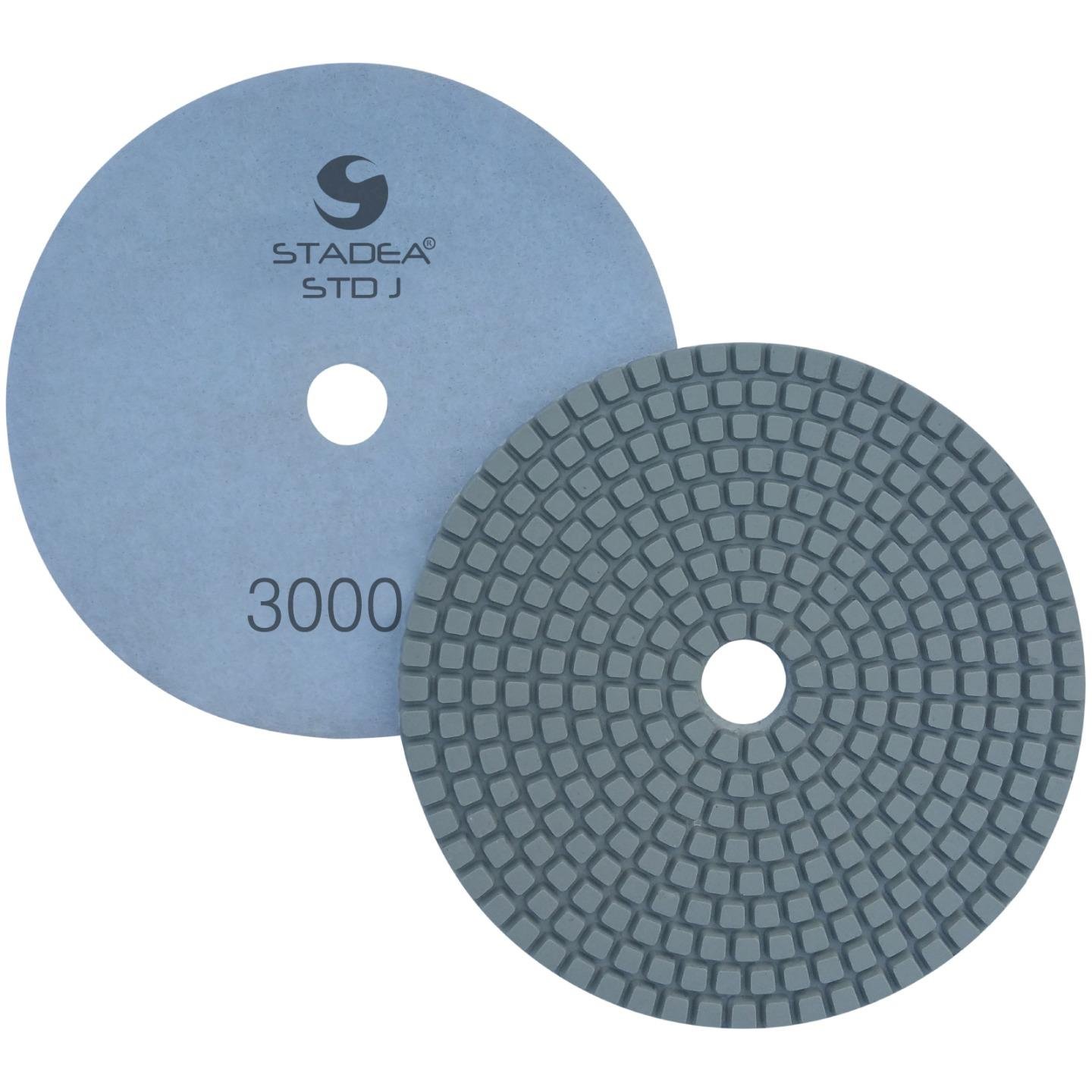 Stadea PPW127D Diamond Polishing Pads 4 Inch for Concrete Terrazzo Marble Granite Countertop Floor Wet Polishing, Grit 3000 - Pack of 2