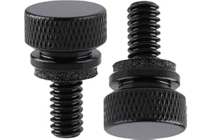 BROUGETME 2PCS Stainless Steel Seat Bolt Rear Compatible with Harley Davidson 1996-2004 Mount Screw Black