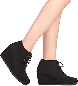 suede lace up wedges