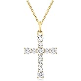 S.Leaf Cross Necklace for Women Gold Plated Cross Necklaces for Women 925 Sterling Silver Cross Pendant Necklaces for Women Birthday Anniversary