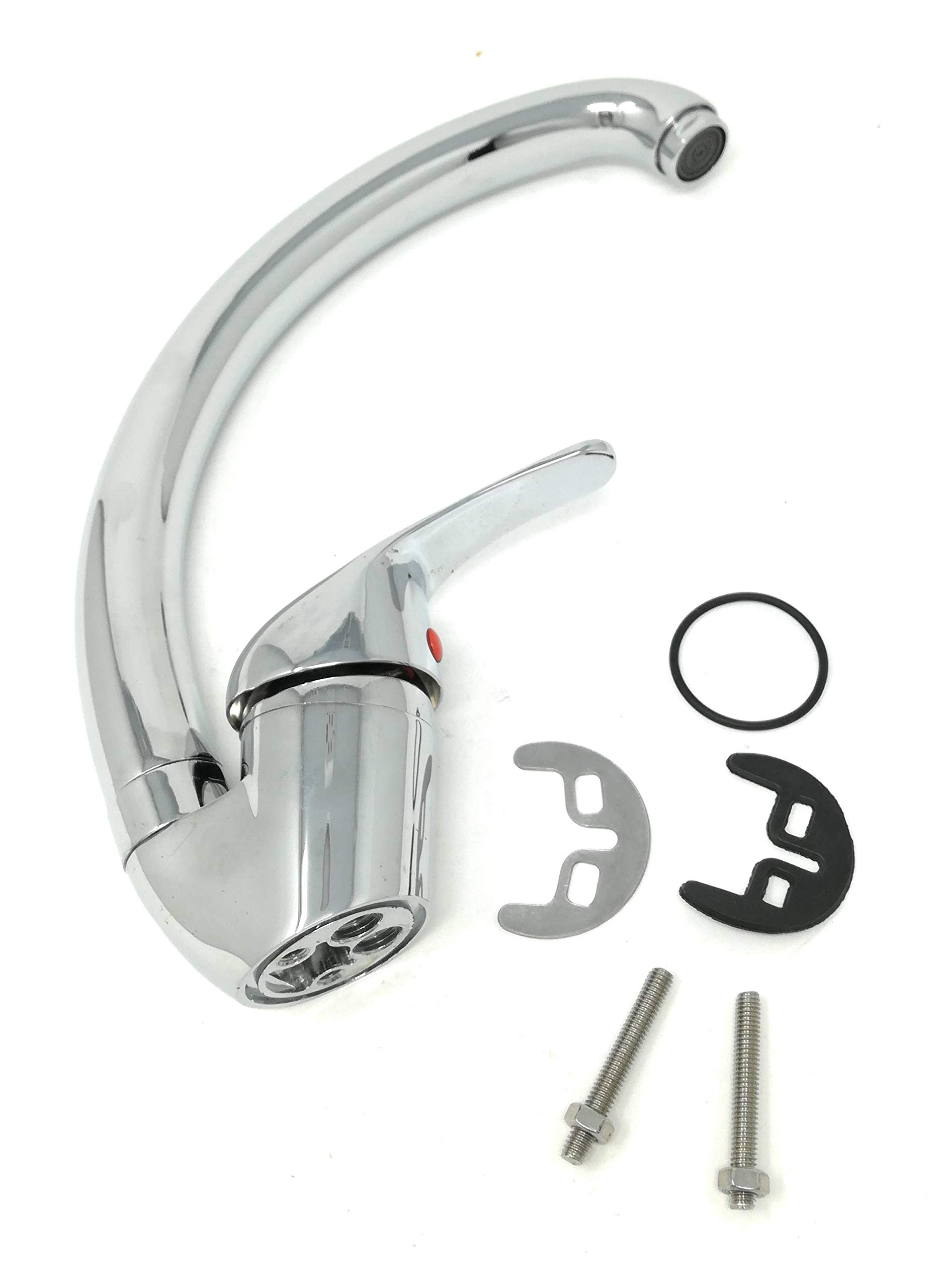 TEMPO DI SALDI Kitchen Sink Faucet Mixer Tap High Chrome Brass Mono Control