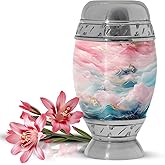 Yatskia Pink Small Urns for Human Ashes Keepsake, Cremation Keepsakes for Ashes, (Pack of 1, 3 Inch)