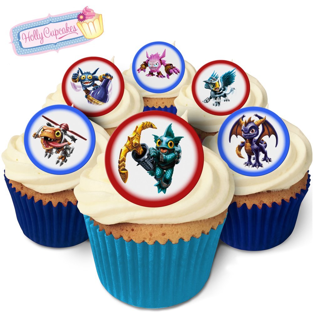 24 Fabulous Edible Pre Cut Wafer Cake Toppers Skylanders Amazon