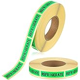 Saypacck 500 Pcs Keep Refrigerated Stickers 0.39" x 1.57" Green | Pharmacy Sticker Medical Label Veterinary Auxiliary Sign Waterproof Freeze for Medicine Pill Syringe Food Candy Meat Mailing