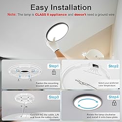 VOLISUN 6Pack 5 CCT LED Flush Mount Ceiling