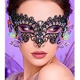 Maeaccx Butterfly Masquerade Mask, Black Lace Classic Ball Party Antifaz for Women, Elegant Party Costume Accessories