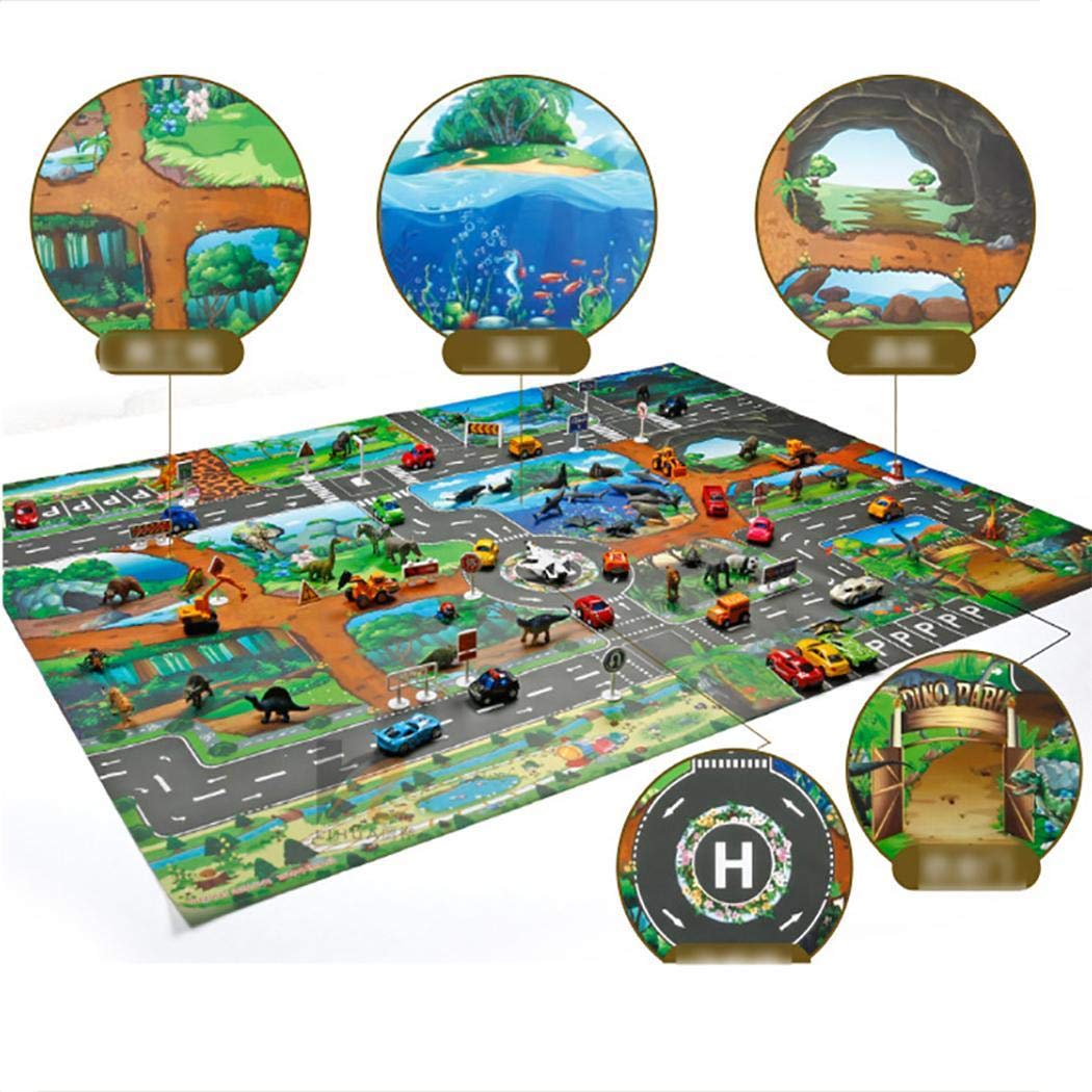 melysUS Kids Map Taffic Animal Play Mat Baby Road Carpet Home Decor Educational Toy Baby Gyms & Playmats
