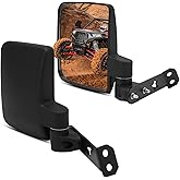 XPRUN UTV Side By Side Mirrors Powersports Side View Mirrors Compatible with 2016-2024 Polaris General 1000 EPS, 2017-2023 General 4 1000 EPS (Bracket-Star)