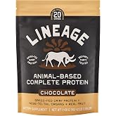 Lineage Provisions Complete Protein - Grass-Fed Chocolate Protein Powder | 20g grass-fed whey protein with nutrient dense organs, colostrum, and organic cocoa. No gums or artificial sweeteners.