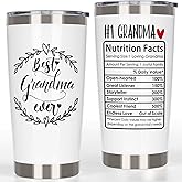 Breezy Valley Grandma Tumbler, Valentine's Day Gifts from Grandchildren Grandkids, #1 Grandma Tumbler - Best Grandma Ever Gift from Granddaughter Grandson, Birthday Gift for Grandmother Tumbler Cup