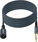 Twozoh Jack 6.35mm to XLR Male 3Pin 10M Guitar Cable Braided HiFi view 6