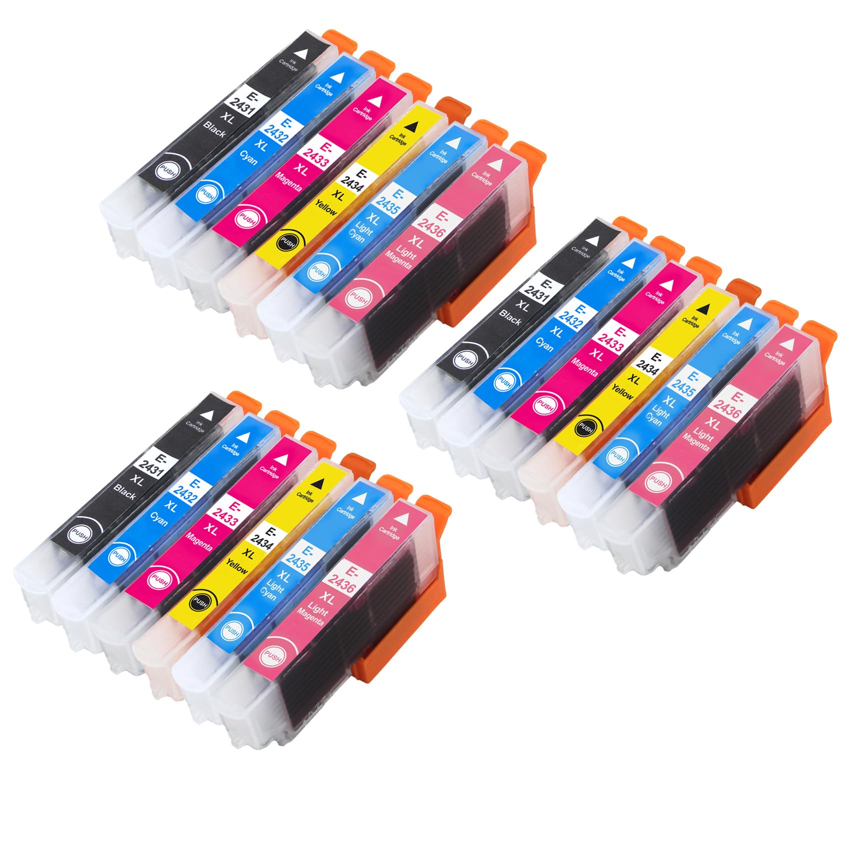 Go Inks Compatible 24XL Ink Cartridges – 18 Pack XL Set replaces T2438 for Epson XP-55, XP-65, XP-750, XP-760, XP-850, XP-860, XP-950, XP-960, XP-970-12ml